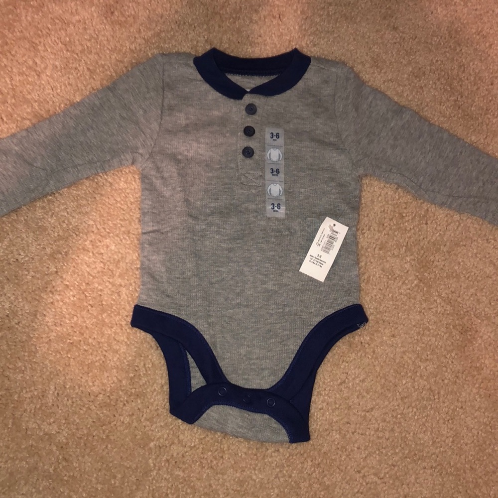 Long sleeve Henley bodysuit